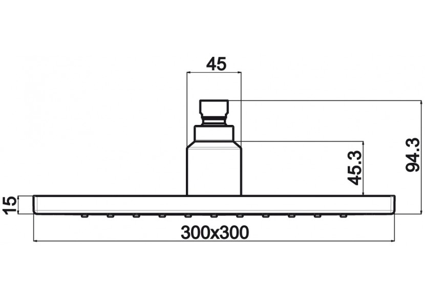 Pomme de douche Fresh led carrée 300 - D4105N - Nikles