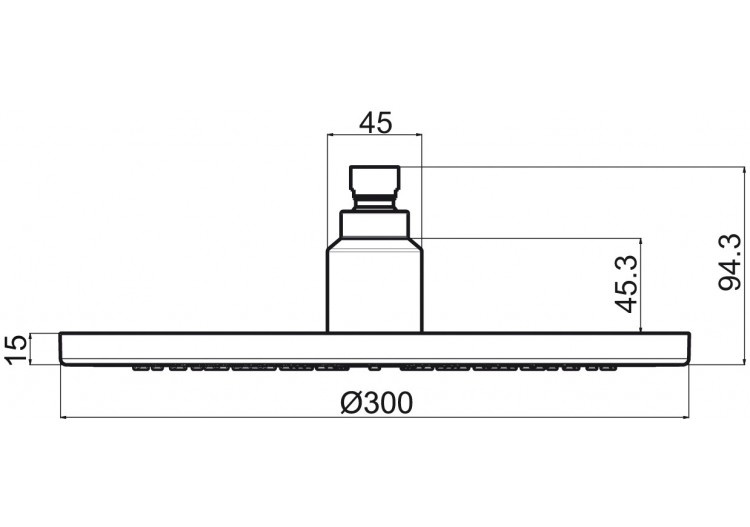 Pomme de douche Fresh led ronde 300 - D4005N - Nikles 2