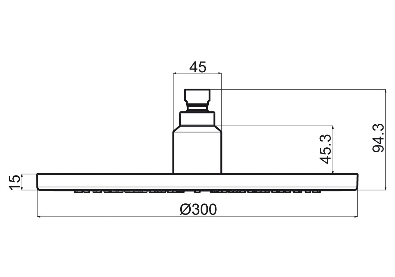 Pomme de douche Fresh led ronde 300 - D4005N - Nikles