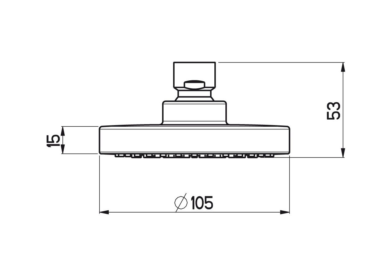 Pomme de douche Fresh ronde 105 Uno - D3505F - Nikles