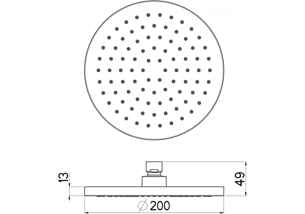 Pomme de douche Fresh ronde 200 - D3005F - Nikles
