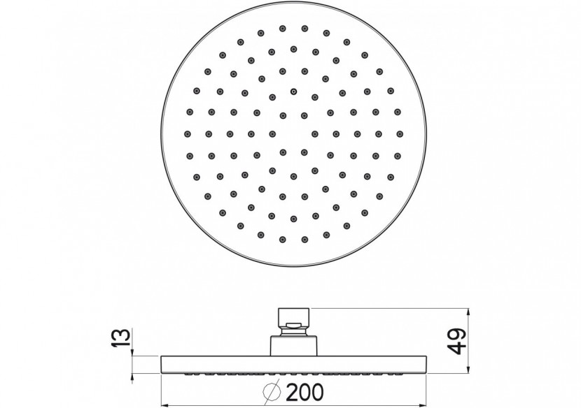Pomme de douche Fresh ronde 200 - D3005F - Nikles