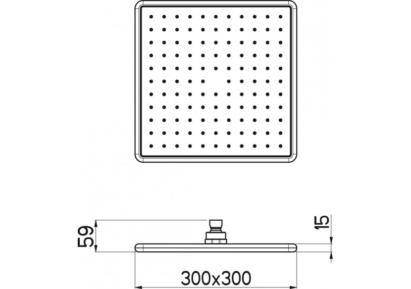 Pomme de douche Infinity carrée 300 - BY300Q05N - Nikles