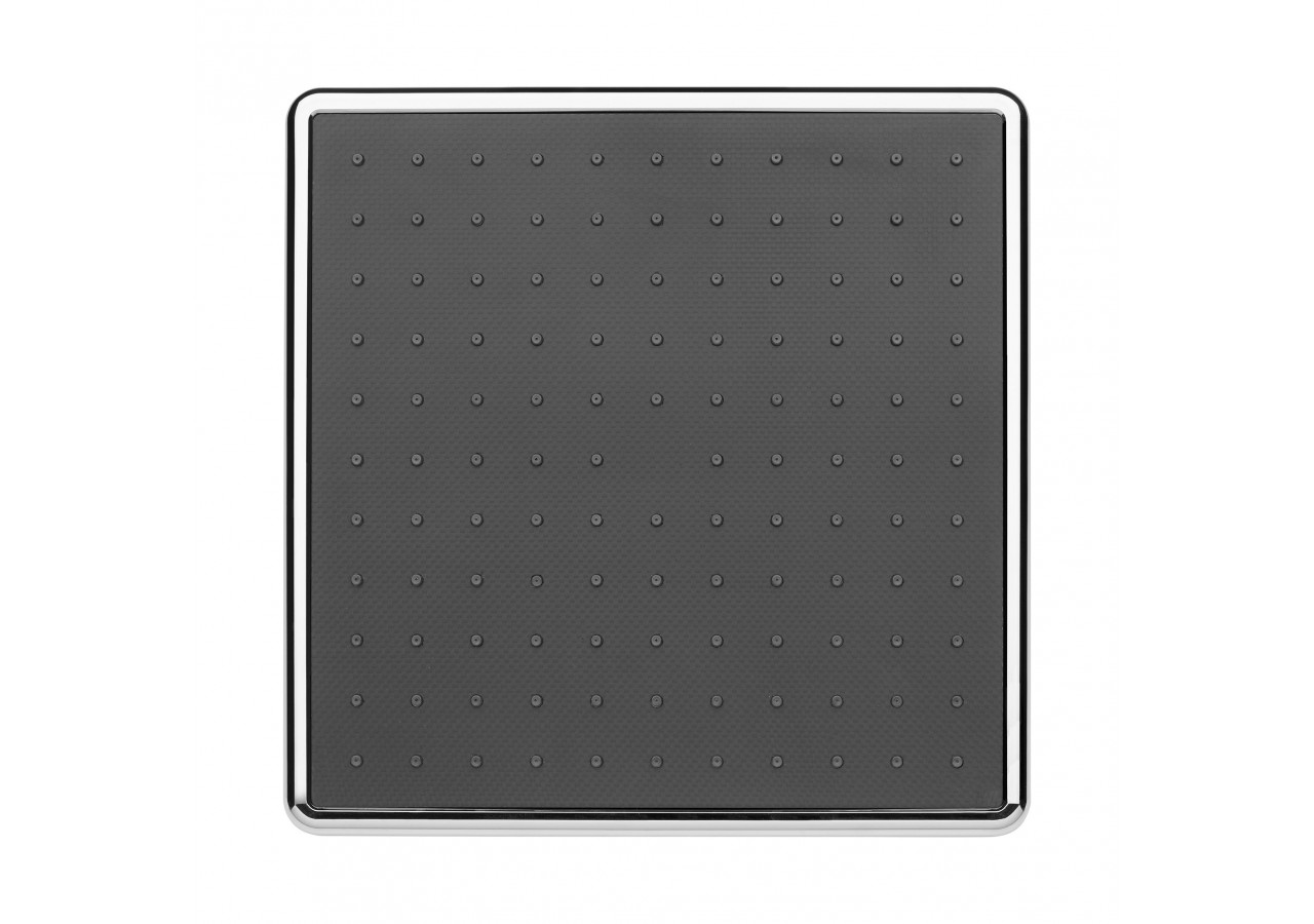 Pomme de douche Infinity carrée 300 chrome / carbone - BY300Q51N - Nikles