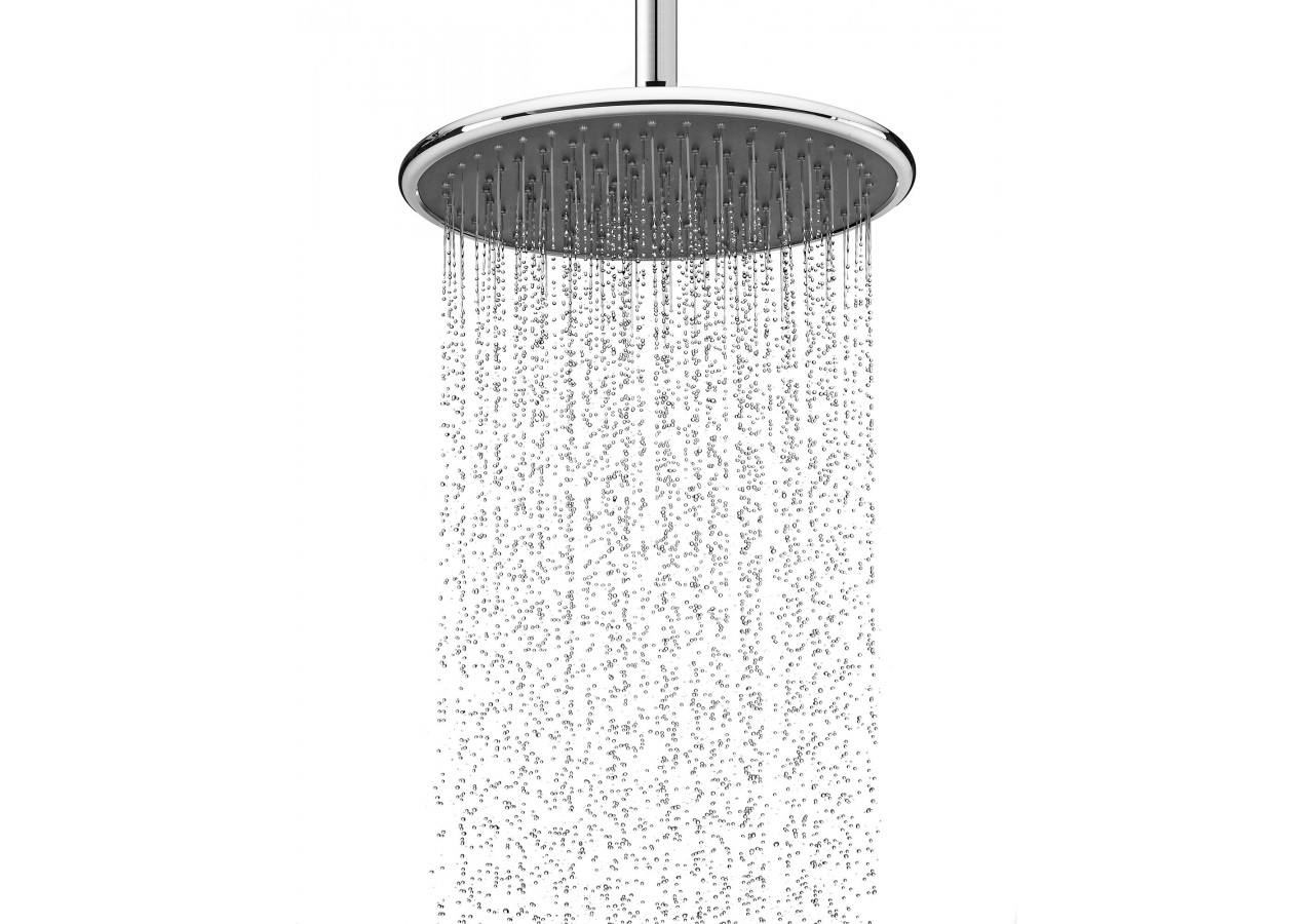 Pomme de douche Infinity ronde 300 chrome / carbone - BY300R51N - Nikles
