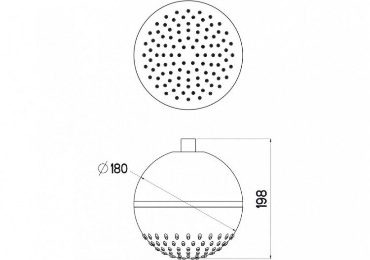 Pomme de douche Luce 180 - B4805N - Nikles 2