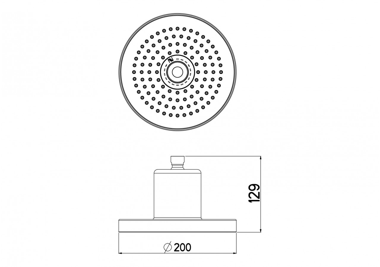 Pomme de douche lumière led arc-en-ciel Techno 200 - BT200T05-LEDRN - Nikles