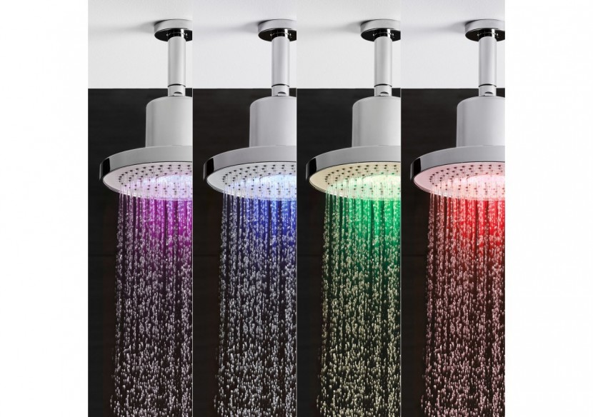 Pomme de douche lumière led arc-en-ciel Techno 200 - BT200T05-LEDRN - Nikles