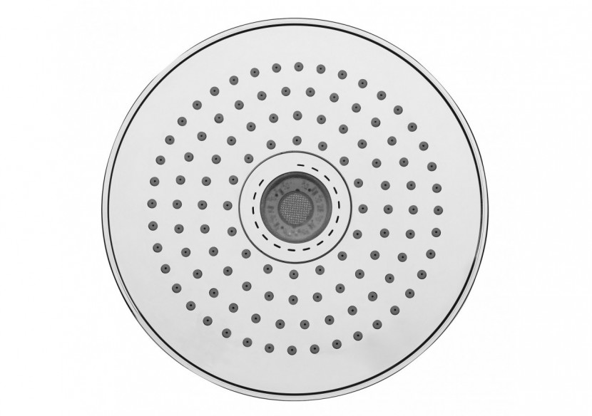 Pomme de douche lumière led blanche Techno 200 - BT200T05-LEDWN - Nikles