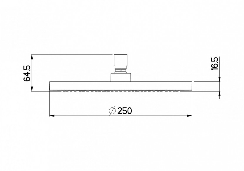 Pomme de douche ronde 250 dropless - DE0105N - Nikles