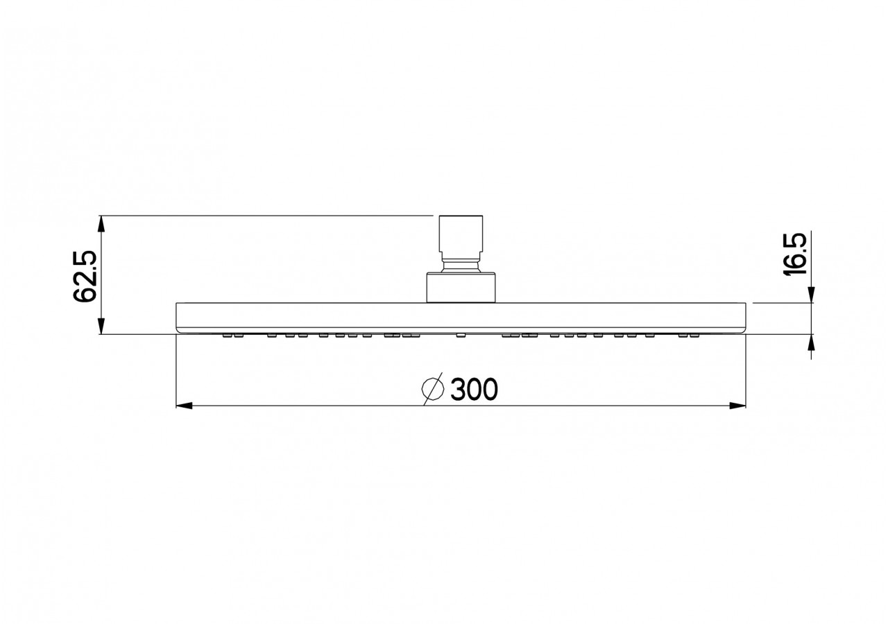 Pomme de douche ronde 300 dropless - DE0305N - Nikles