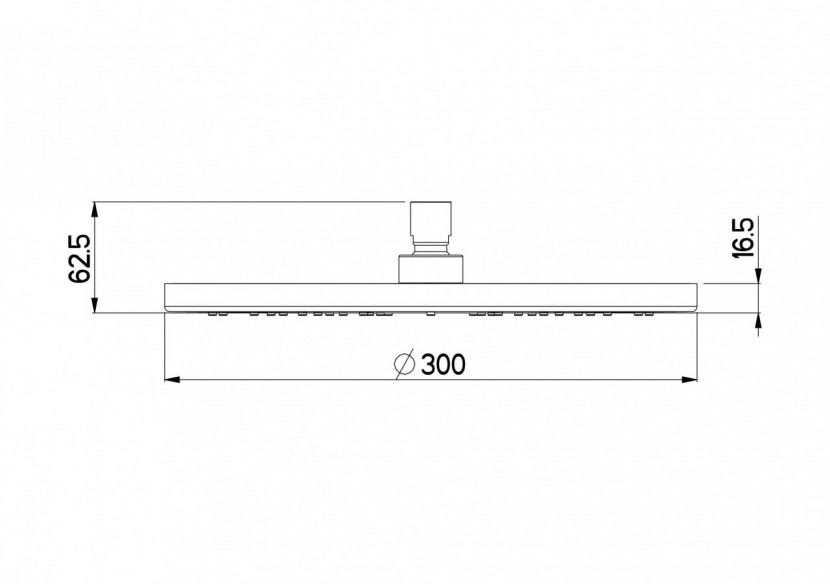 Pomme de douche ronde 300 dropless - DE0305N - Nikles