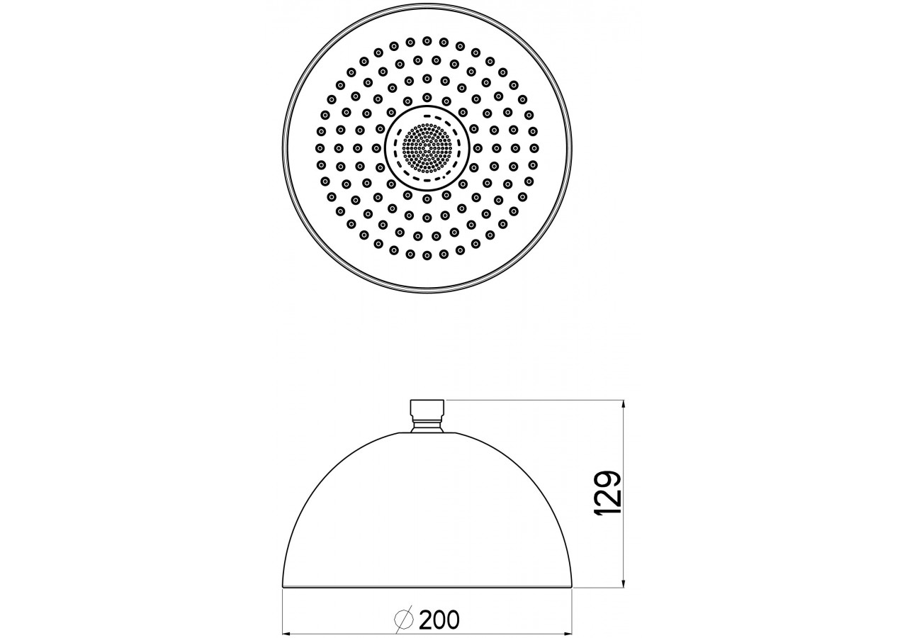 Pomme de douche sonore ronde 200 - BT200R05-BTHN - Nikles