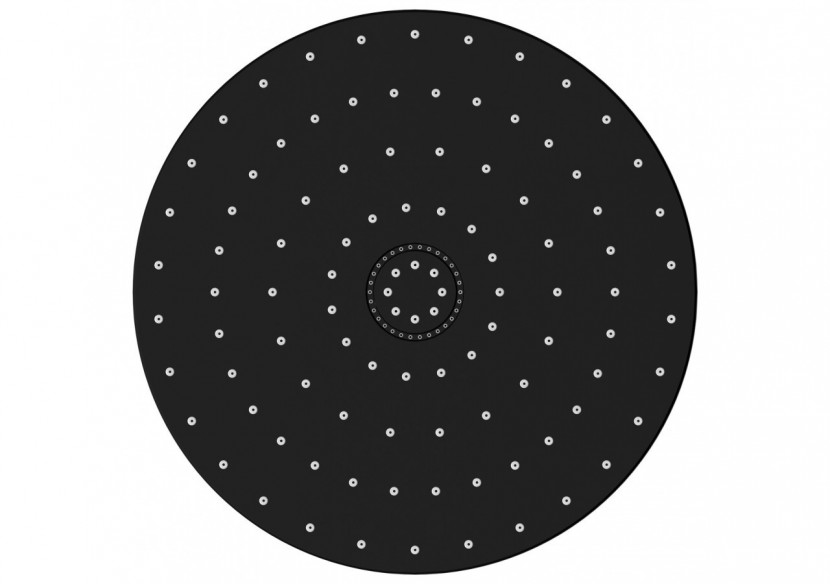 Pomme de douche Techno 250 Airdrop© noir mat - BH4007N - Nikles