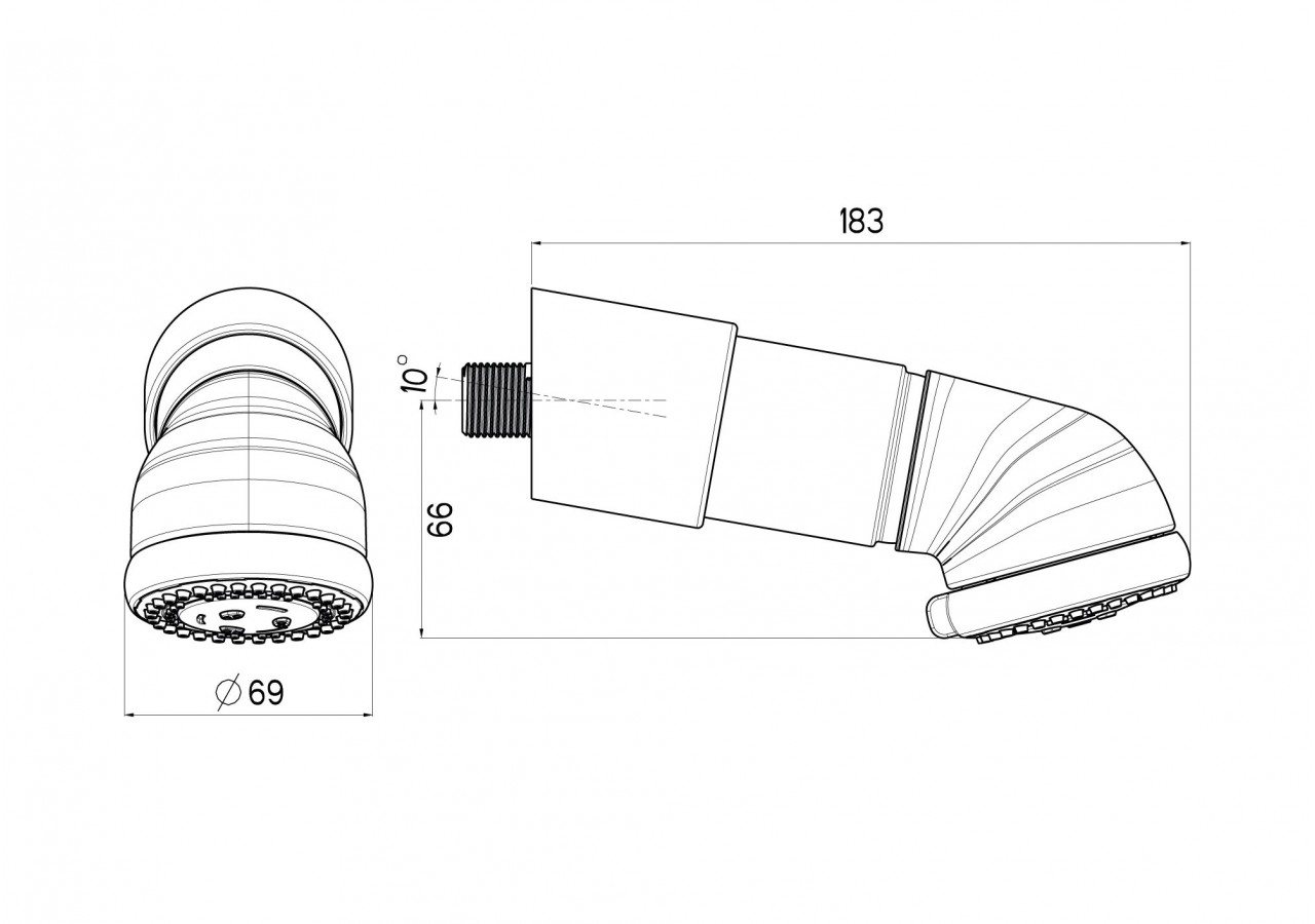 Pomme de douche viper 65 3s - 3305QMN - Nikles