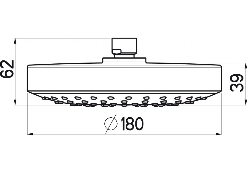 Pomme de douche XL Techno 180 - A3605N - Nikles