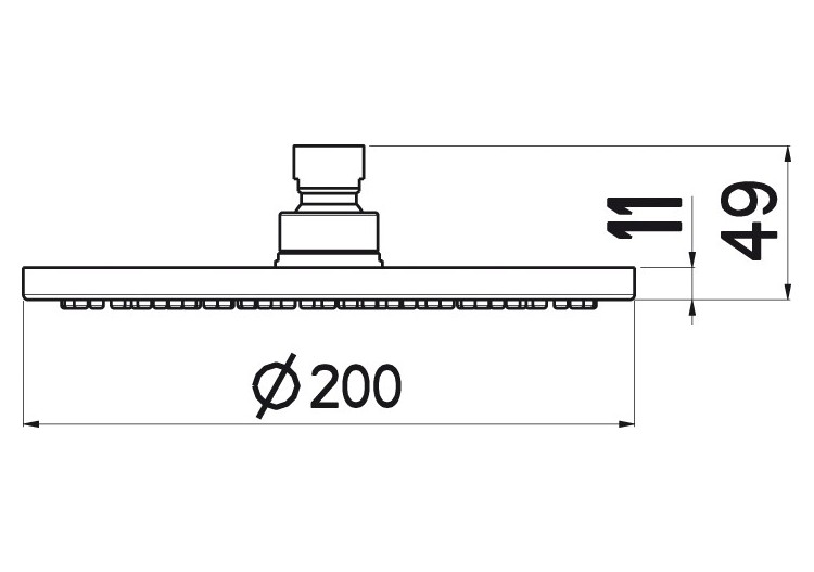 Pomme de douche XL Techno 200 laiton - B3105N - Nikles 2