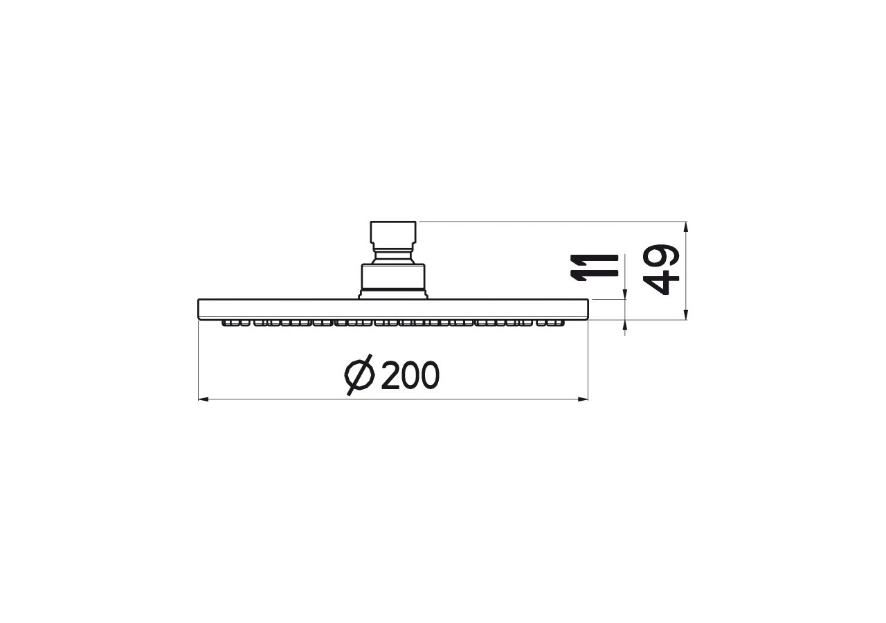 Pomme de douche XL Techno 200 laiton - B3105N - Nikles