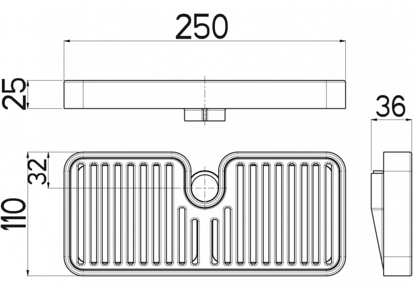 Porte-savon rectangulaire - H104505N - Nikles