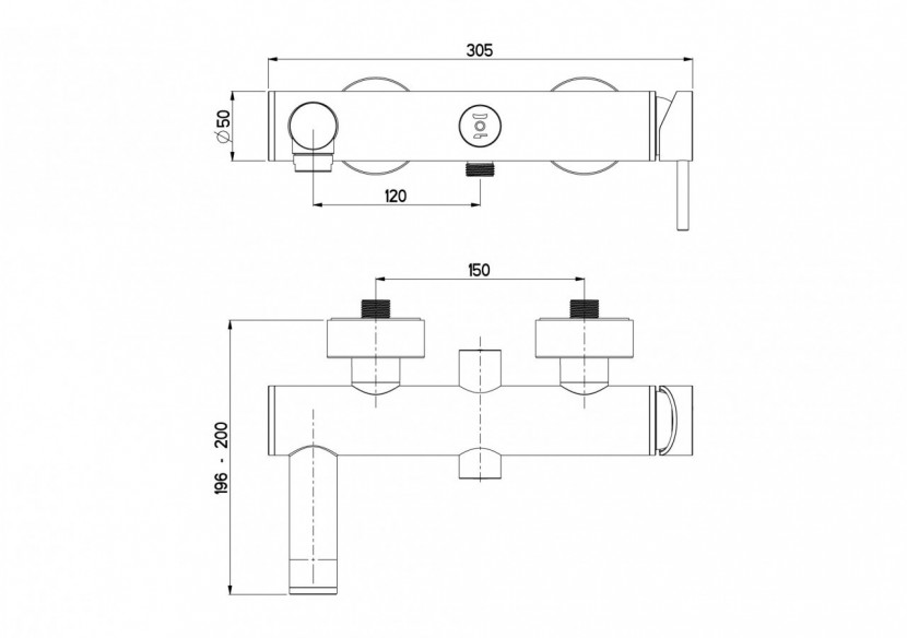 Robinet bain Architect carbone - FBH.01.001.51N - Nikles