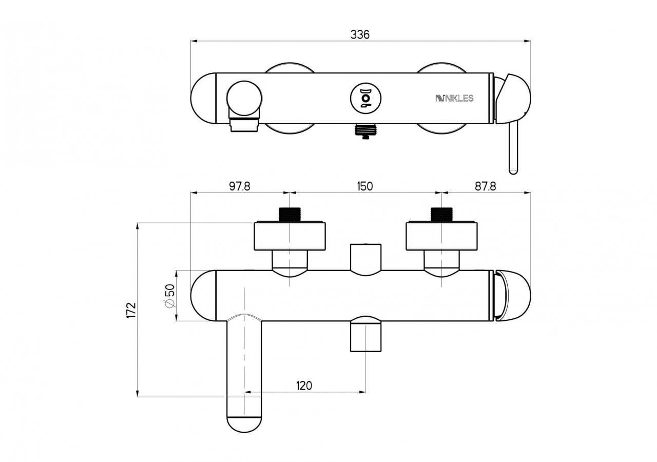 Robinet de bain Rondo chrome - FRH.01.001.05N - Nikles
