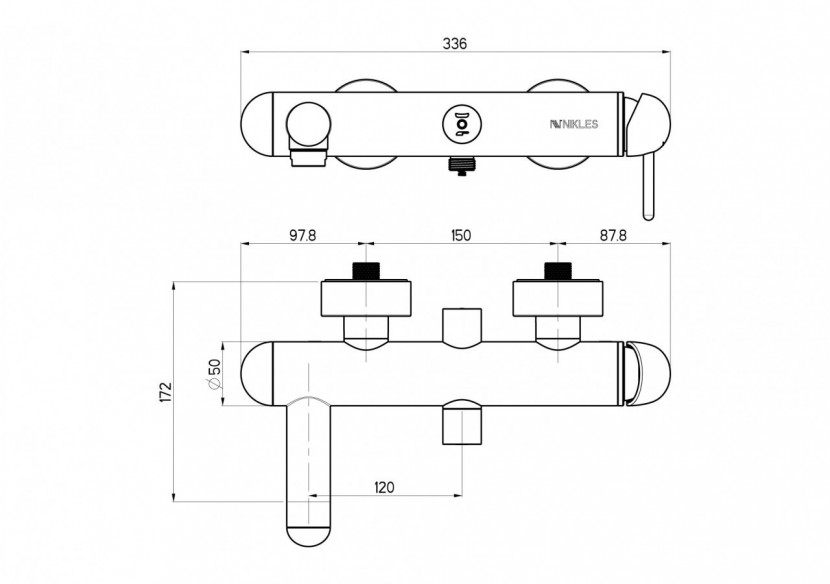 Robinet de bain Rondo chrome - FRH.01.001.05N - Nikles