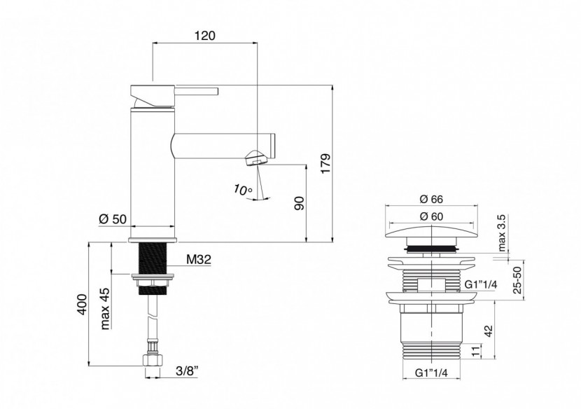 Robinet de lavabo Architect carbone - FBA.01.001.51N - Nikles Robinet de lavabo Architect carbone - FBA.01.001.51N - Nikles