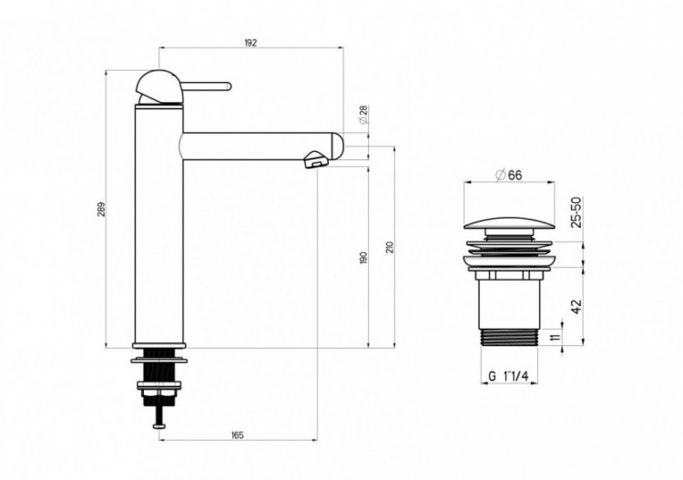 Robinet de lavabo haut Rondo chrome - FRT.01.001.05N - Nikles 2