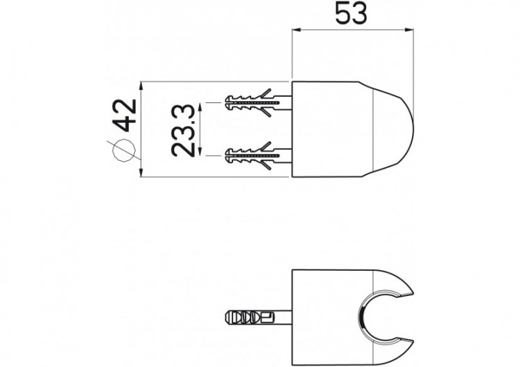 Support mural fix lux - 1505N - Nikles 2