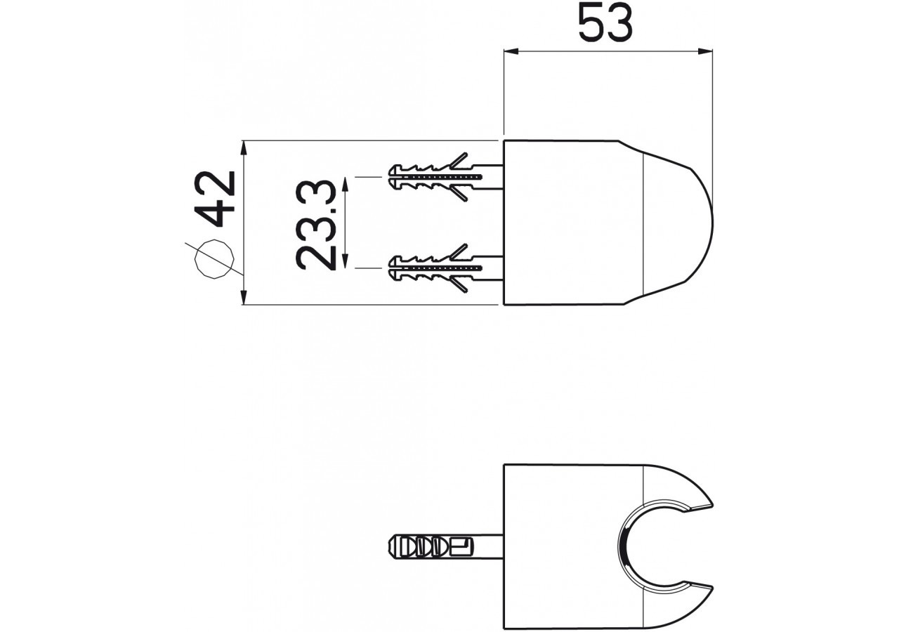 Support mural fix lux - 1505N - Nikles
