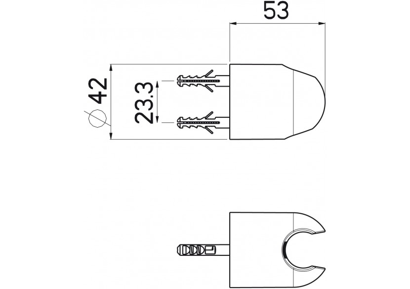 Support mural fix lux - 1505N - Nikles