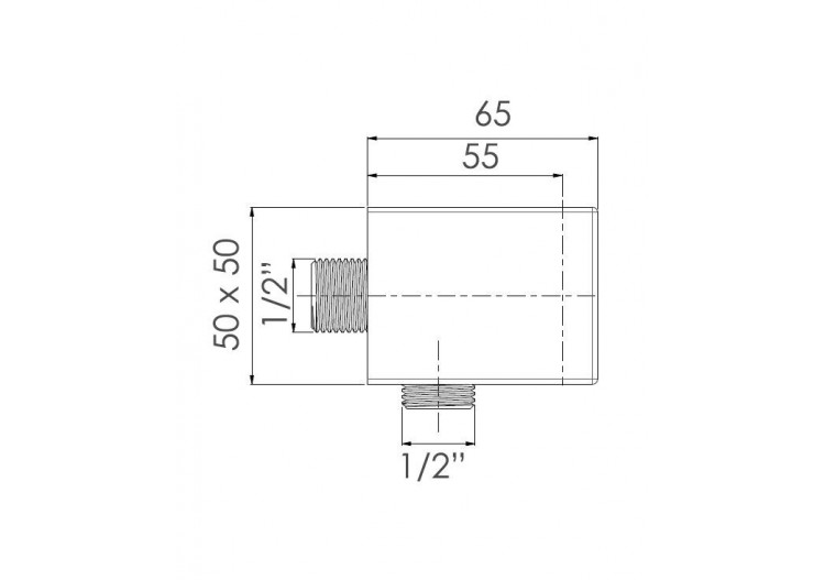 Support mural Quadro avec coude d'eau intégré - 297305N - Nikles 2