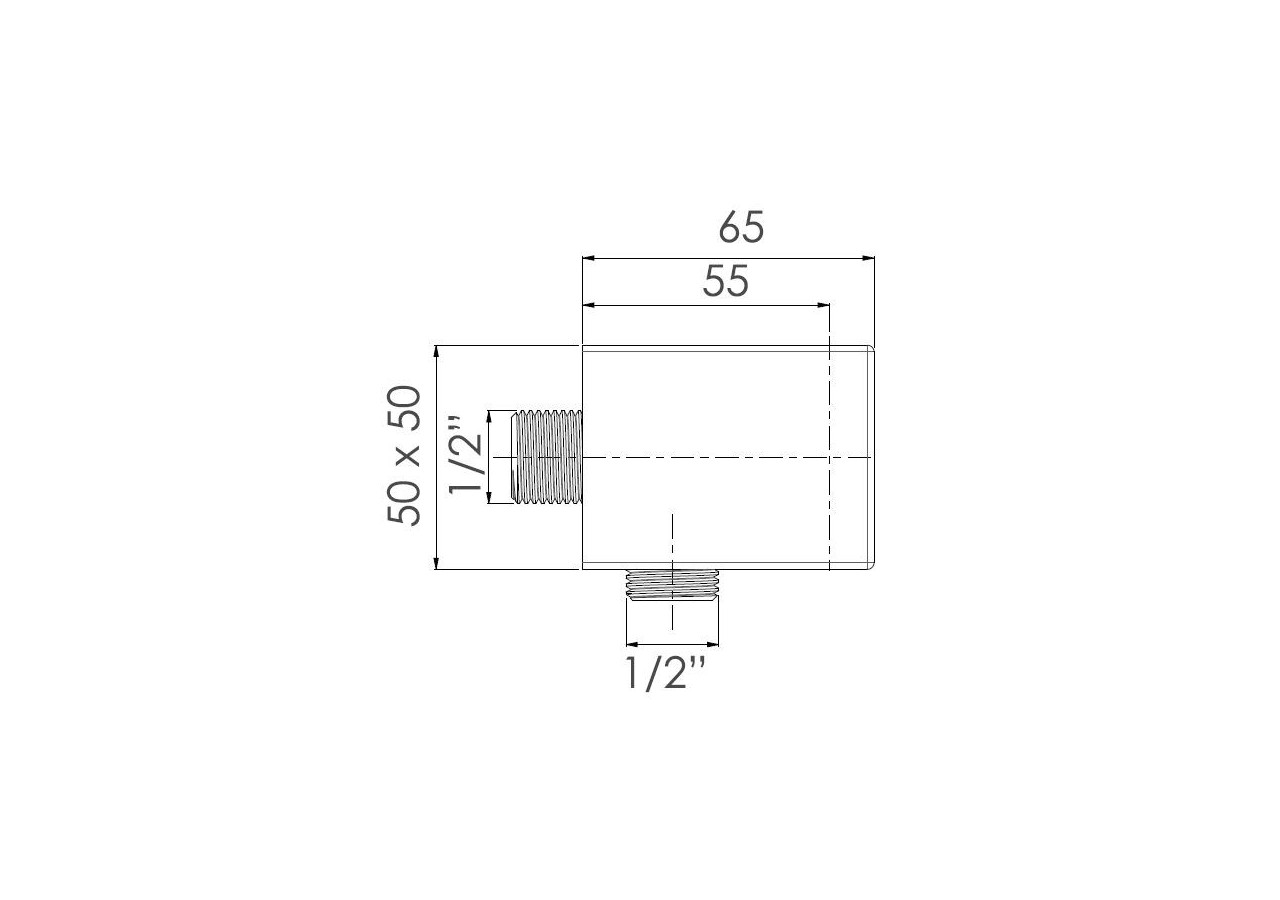 Support mural Quadro avec coude d'eau intégré - 297305N - Nikles