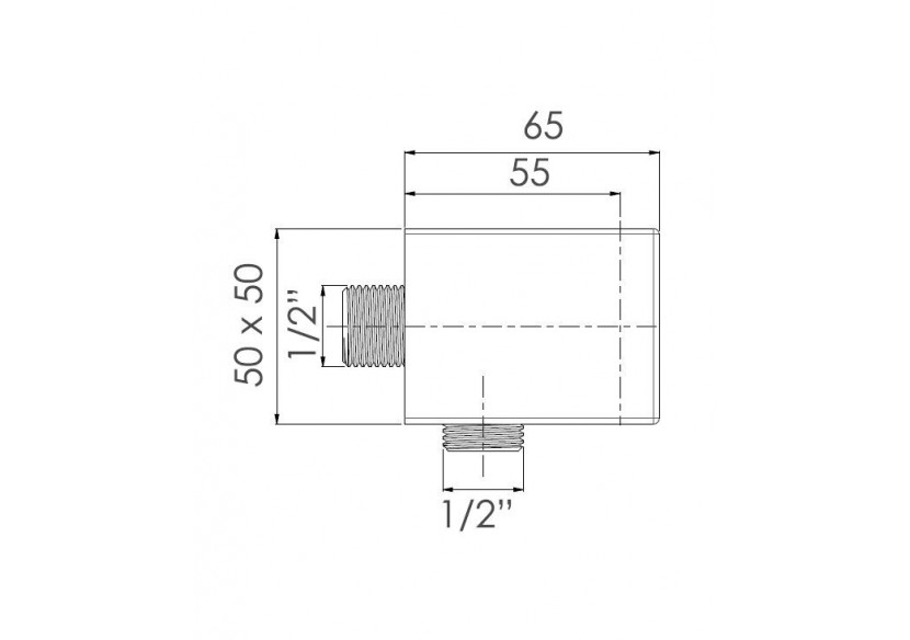 Support mural Quadro avec coude d'eau intégré - 297305N - Nikles