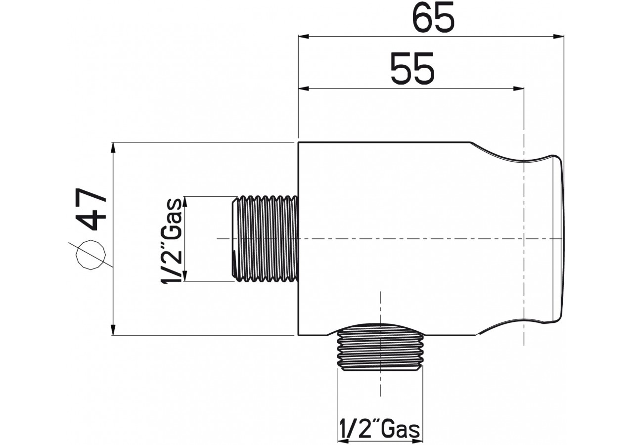 Support mural Techno avec coude d'eau intégré - 297105N - Nikles