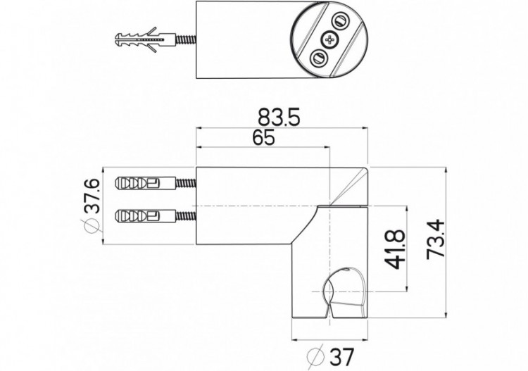Support mural Techno pivotant - A8605N - Nikles 2