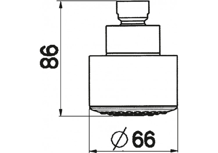 Pomme de douche Techno 65 Uno - 4605N - Nikles 2