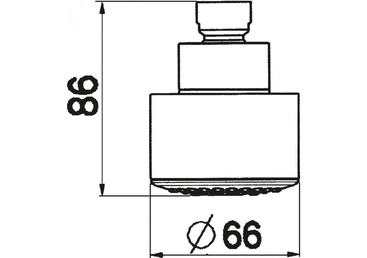 Pomme de douche Techno 65 Uno - 4605N - Nikles