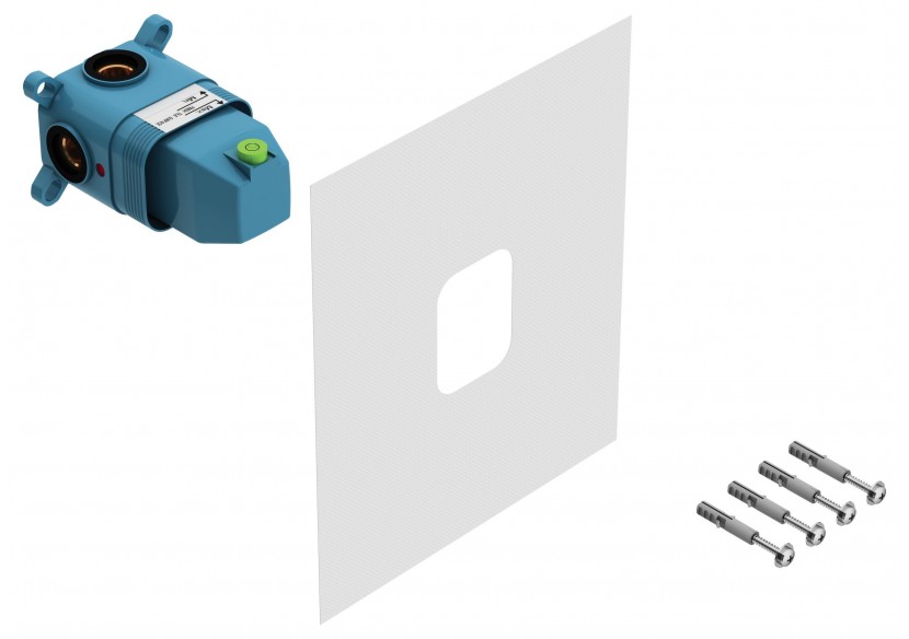 Kit d'installation pour robinet de douche encastré Architect 1 voie - FCU.01.500.00N - Nikles