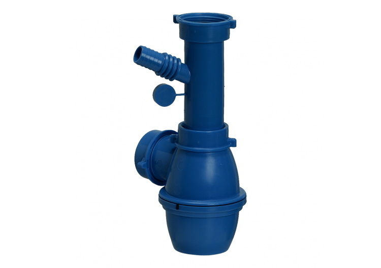 Siphon 1-1/2 à bouteille Ø 40mm filetée réglable avec prise machine à laver/lave vaisselles - 19-P2200/LSI/01 - Fisc