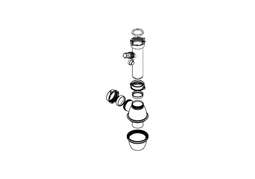 Siphon 1-1/2 à bouteille Ø 40mm filetée réglable avec prise machine à laver/lave vaisselles - 19-P2200/LSI/01 - Fisc Siphon 1-1/2 à bouteille Ø 40mm filetée réglable avec prise machine à laver/lave vaisselles - 19-P2200/LSI/01 - Fisc