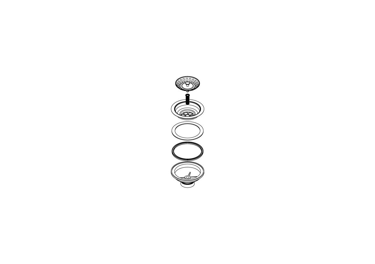 Bonde manuelle Ø 114mm panier inox - 19-P65/04 - Fisc