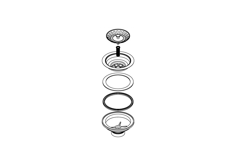 Bonde manuelle Ø 114mm panier inox - 19-P65/04 - Fisc Bonde manuelle Ø 114mm panier inox - 19-P65/04 - Fisc