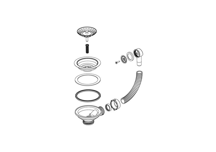 Bonde manuelle Ø 114mm panier inox et trop plein - 19-P62/04 - Fisc Bonde manuelle Ø 114mm panier inox et trop plein - 19-P62/04 - Fisc