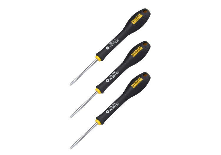 Lot de 3 Tournevis Phillips FATMAX – PH1X250mm, PH2X250mm & PH3X150mm