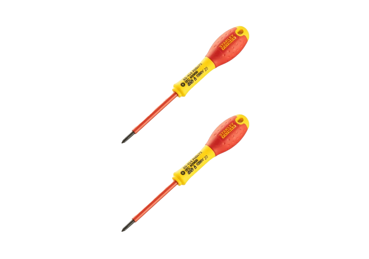 Lot de 2 Tournevis Phillips Isolés 1000V FATMAX – PH0X75mm & PH2X125mm