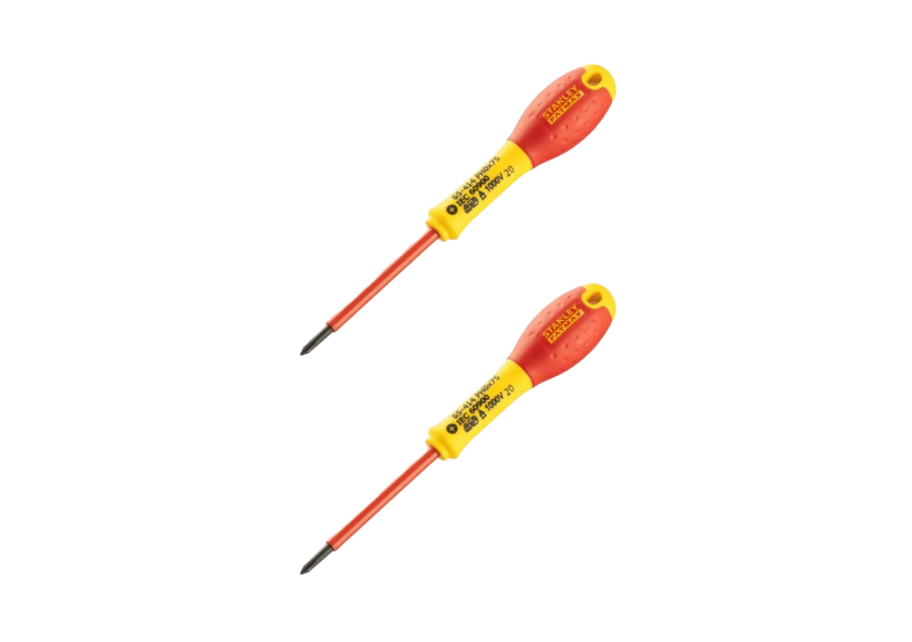 Lot de 2 Tournevis Phillips Isolés 1000V FATMAX – PH0X75mm & PH2X125mm