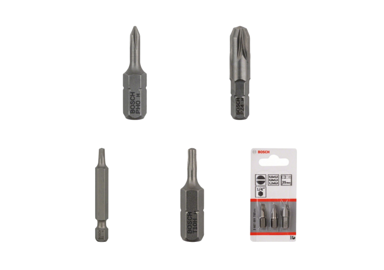 Kit d'Embouts de Vissage Extra-Dur – PH0, PZ4, R1, T10H (25mm à 49mm) & Kit S0,6x4,5, S0,8x5,5, S1,2x8 (25mm)