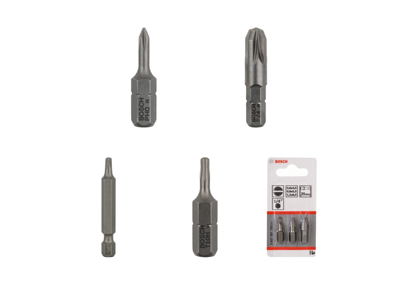 Kit d'Embouts de Vissage Extra-Dur – PH0, PZ4, R1, T10H (25mm à 49mm) & Kit S0,6x4,5, S0,8x5,5, S1,2x8 (25mm)