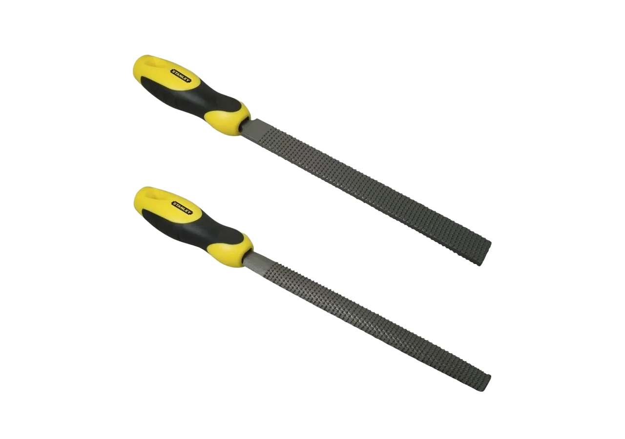 Lot de Râpes – Plate Gros Piqûre 200mm & Demi-Ronde Moyenne Piqûre 200mm